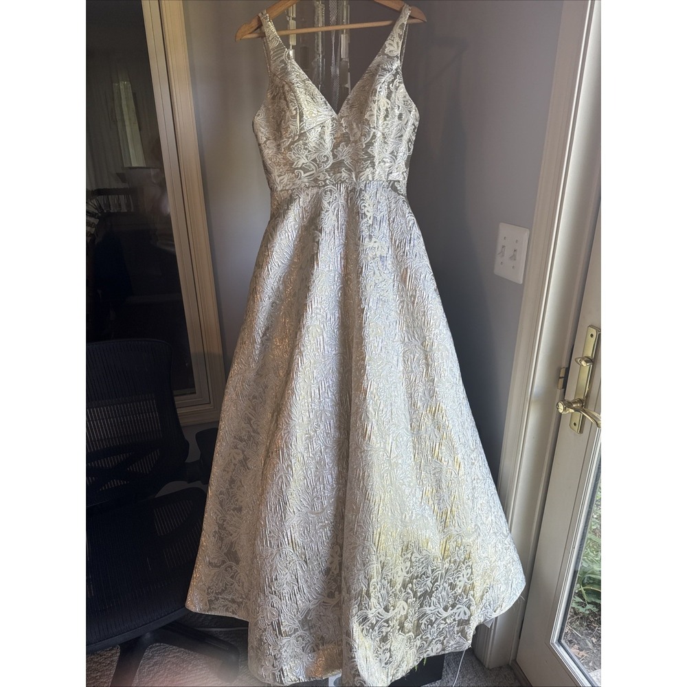 Champaign And Silver Clarisse Prom Homecoming Dress Ball Gown